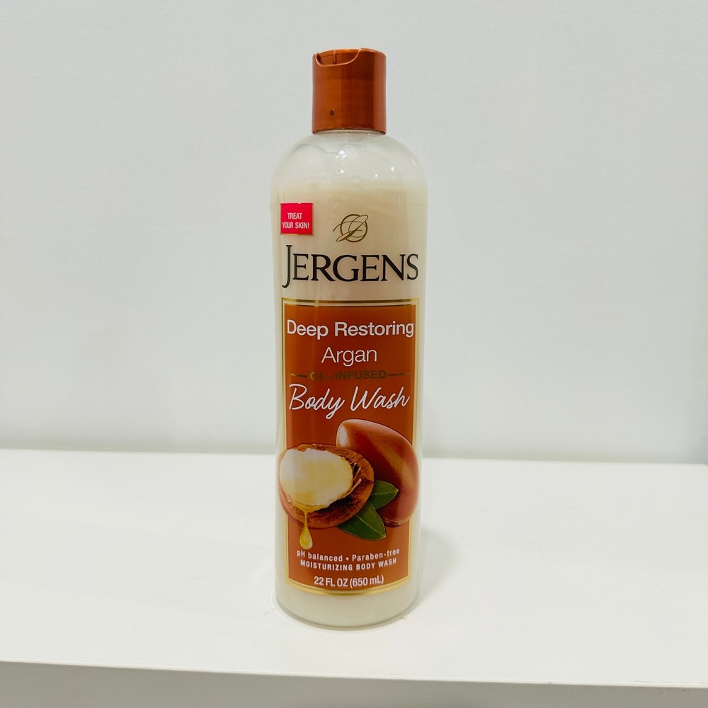 Jergens Deep Restoring Argan Oil Infused Body Wash 22 fl oz Moisturizing pH Bal